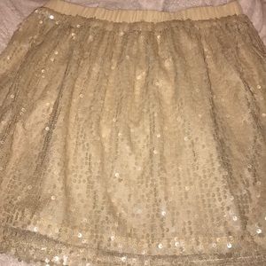 Sequined cream colored skirt